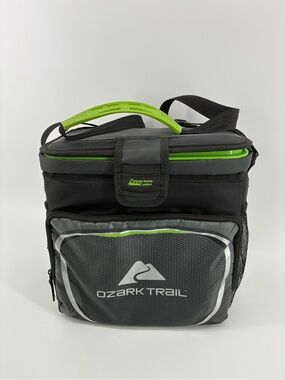 Ozark Trail Men’s Zipperless Black and Lime Green Soft Cooler Lunch Bag